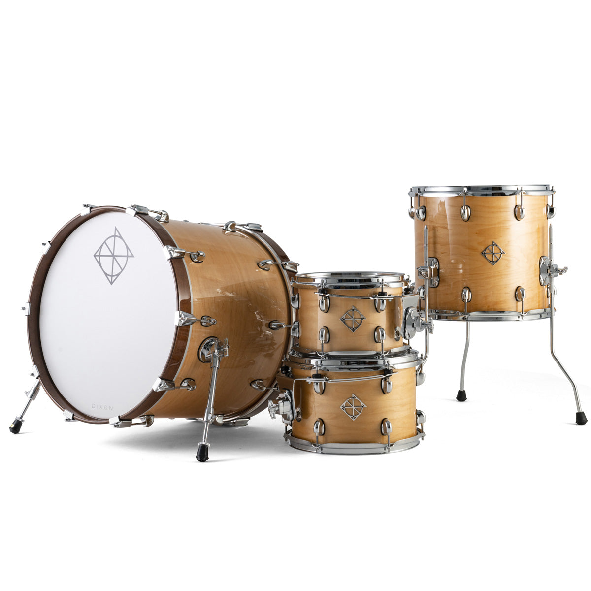 DIXON Cornerstone All Maple Drum Set - Natural Maple Gloss Finish (CHECK AVAILABILITY)
