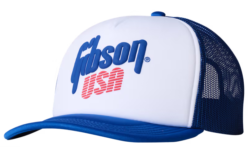 Headwear - Gibson USA Foam Trucker White / Blue