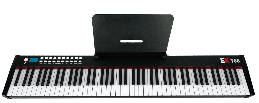 PORTABLE STAGE PIANO WITH RECHARGEABLE BATTERY BLACK EK EKT88BK